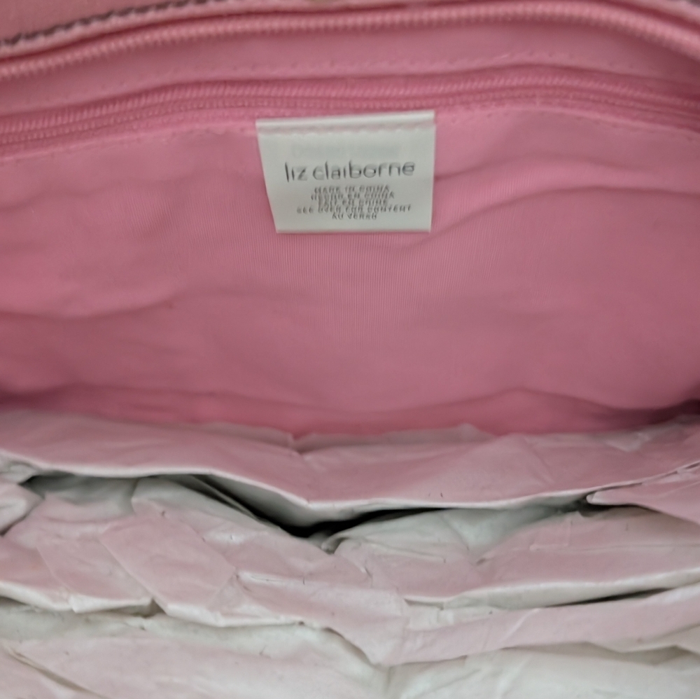 Liz Claiborne Pink St. Jude Limited Edition Purse/Tote Bag with Black Accents - Picture 3 of 3